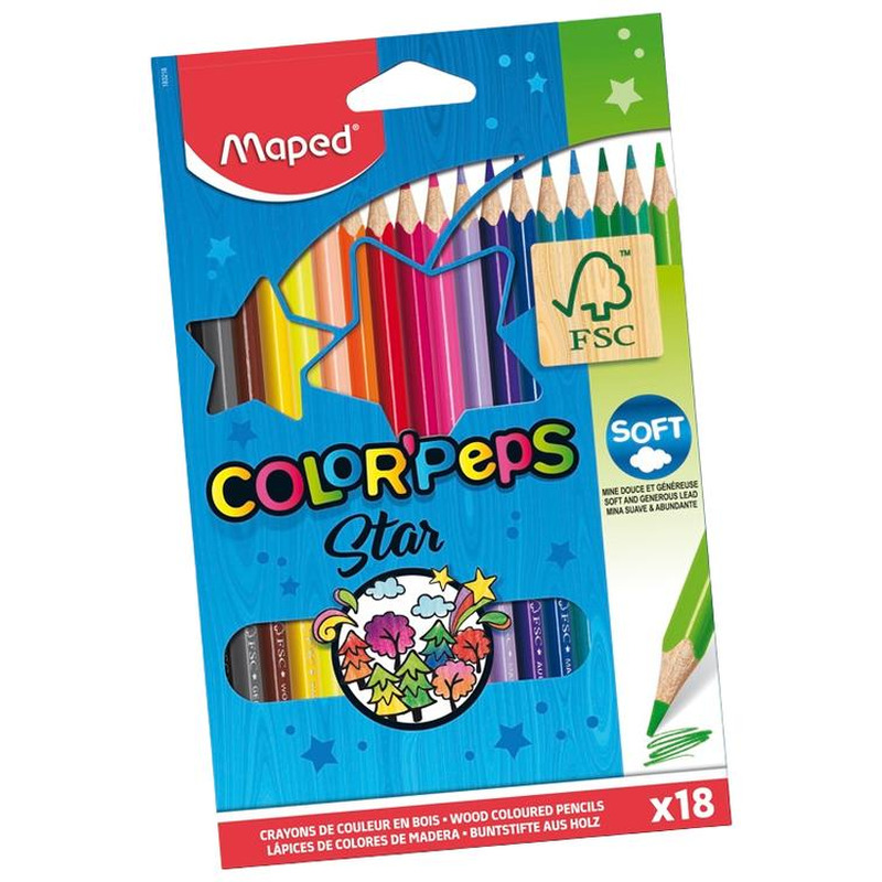 Värvipliiatsid 18tk, COLOR PEPS, 18 tk