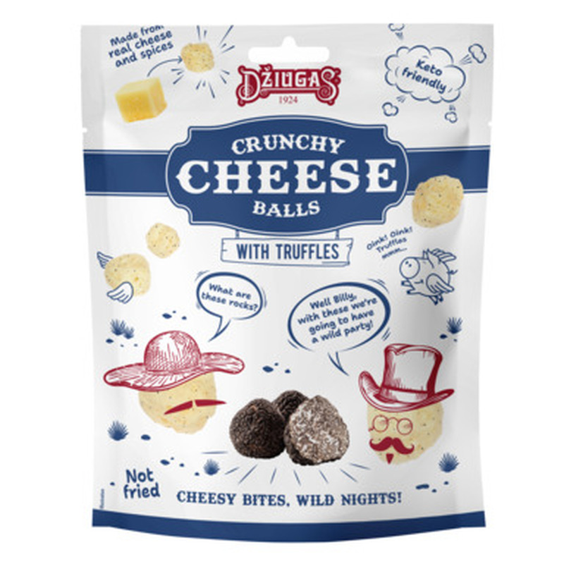 DŽIUGAS Kuivatatud juustupallid musta trühvli 40g