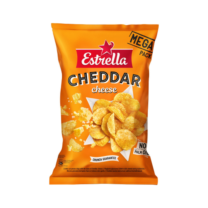 Kartulikrõpsud Cheddari juustu maitselised Estrella 250g