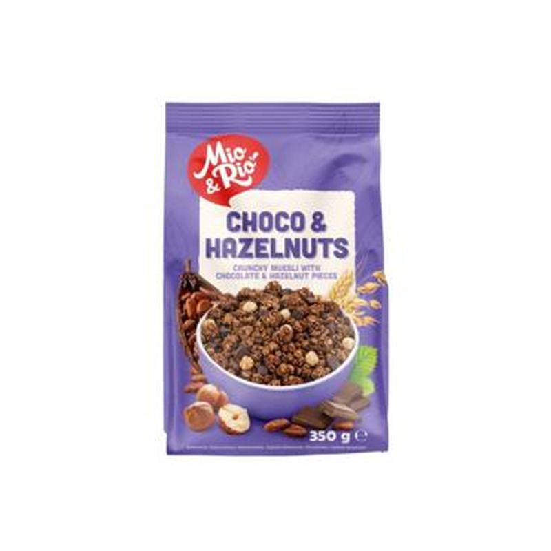 Krõbe müsli šoko ja pähklid MIO&RIO 350g