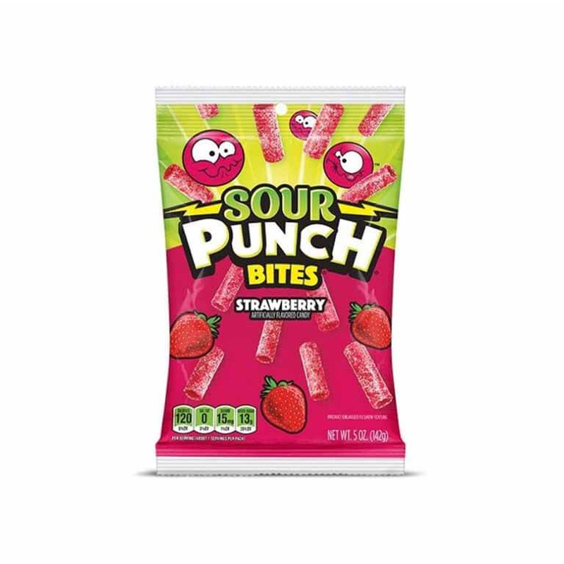 Närimiskommid SOUR PUNCH Maasikas, 140g