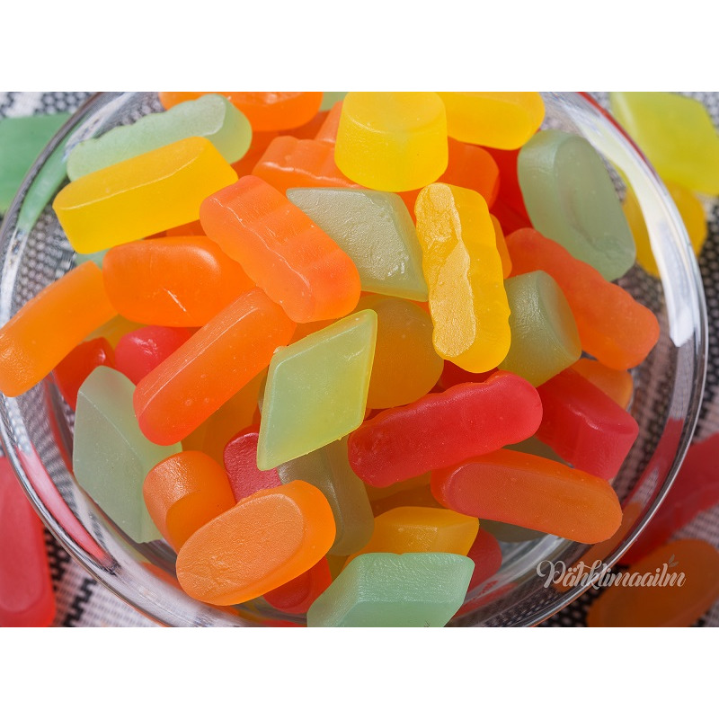 Kummikommid Želatiini- ja suhkruvabad värvilised kommid, 1 kg