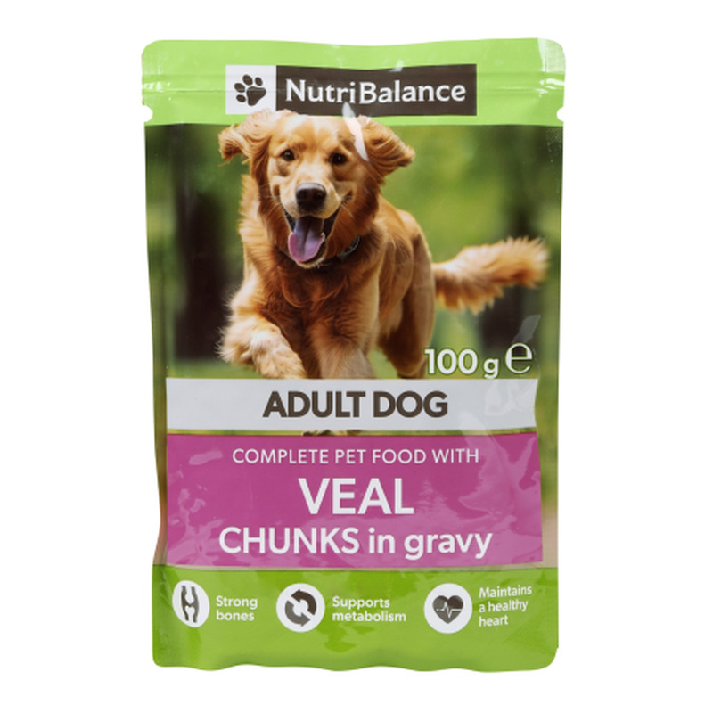 Täissööt koertele Nutribalance vasikalihaga 100g