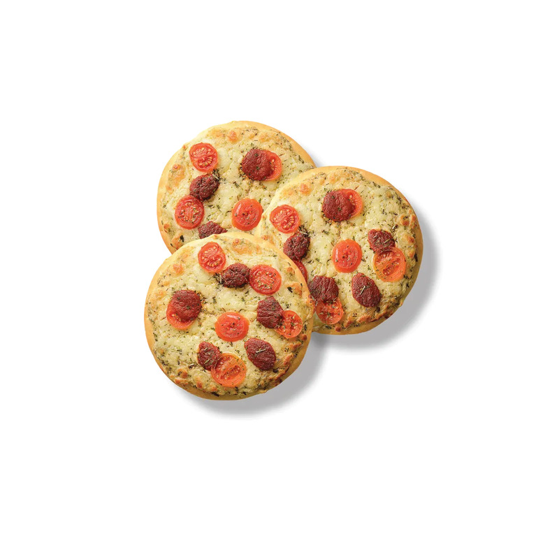 Mini pitsa Mozzarella ja päikesekuivatatud tomatitega