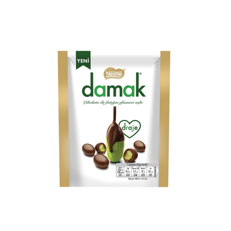 Piimašokolaadiga Kaetud Pistaatsiapähkli dražee Nestlé Damak 50 g