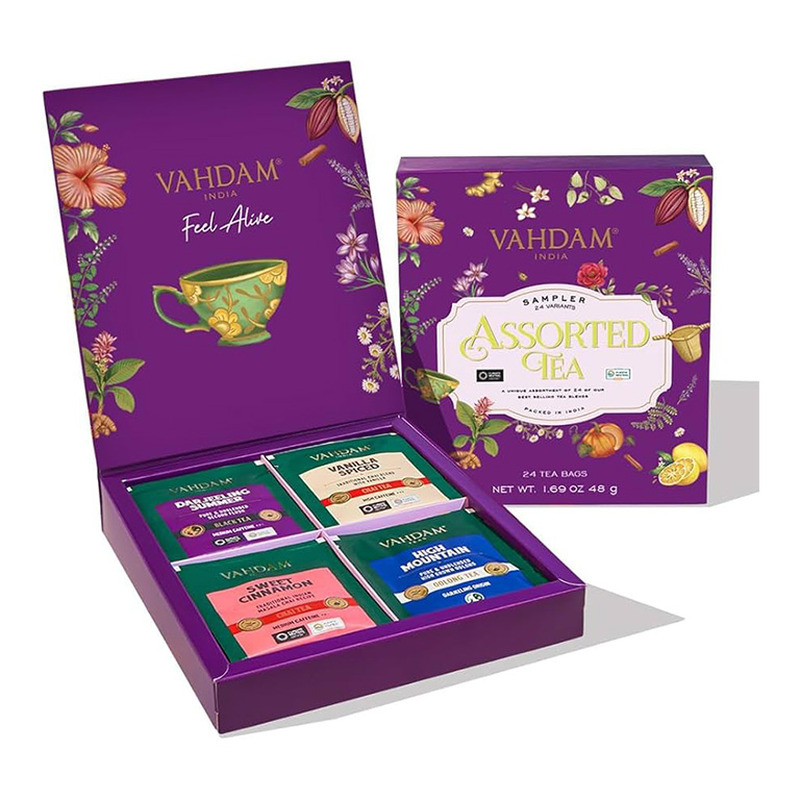 VAHDAM Teede assortii kinkekarbis 25x2g