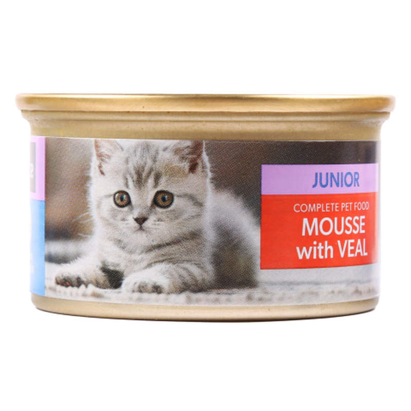 Täissööt igat tõugu kassipoegade, mousse vasikalihaga Nutribalance, 85 g