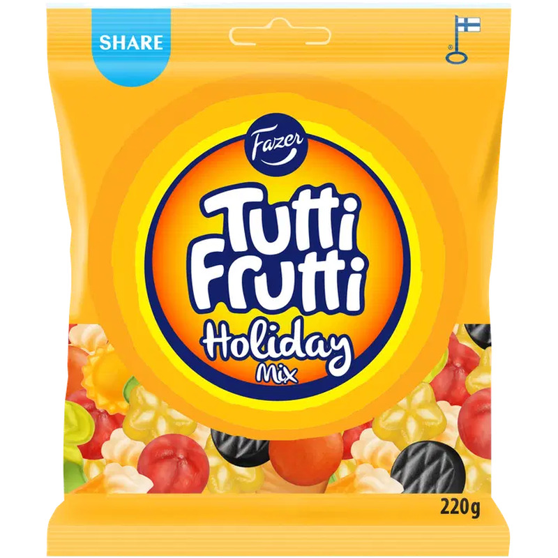 Fazer Tutti Frutti Holiday Mix kommikott 220g