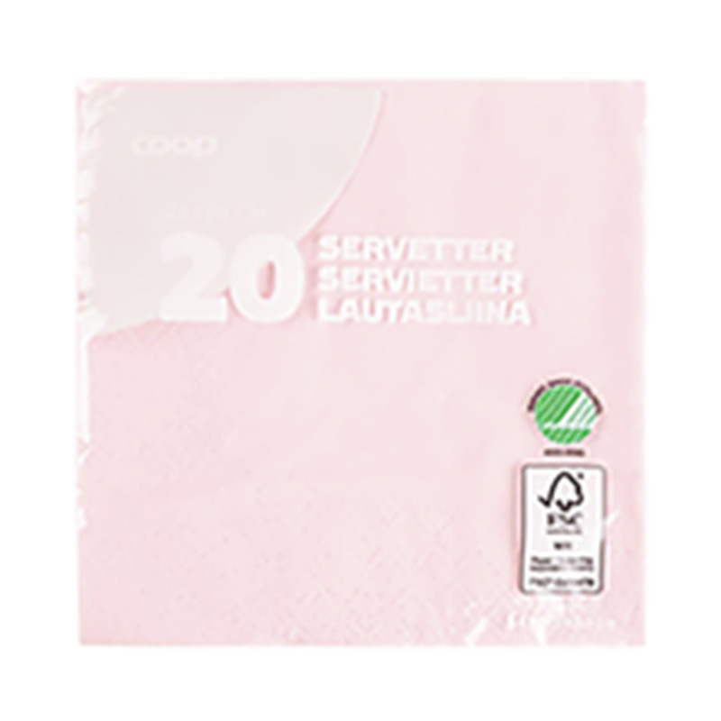 Salvrätik roosa 24cm 20tk