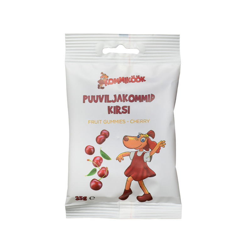 KAST 20 tk! Lotte puuviljakommid, kirsi 35g