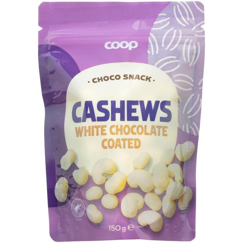 COOP valges šokolaadis india pähklid 150g