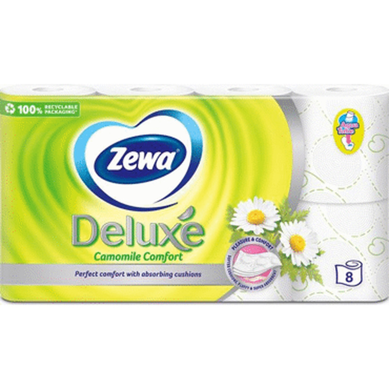 WC paber ZEWA Deluxe Camomille 3kih 8rl