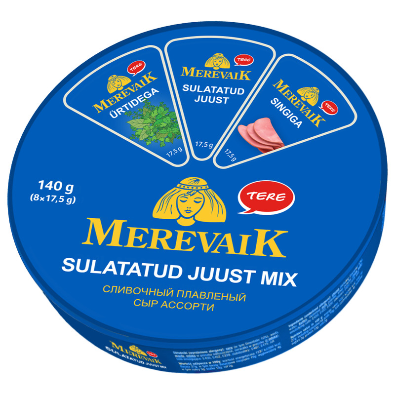 Sulatatud juust mix, MEREVAIK, 140 g