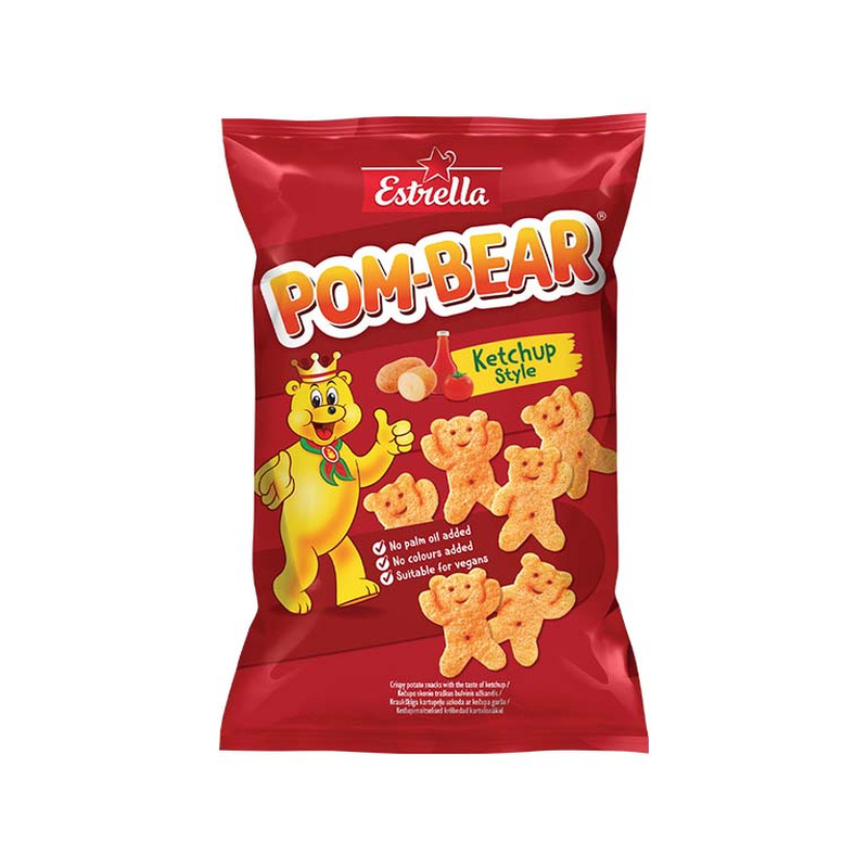 Kartulikrõpsud ketšupimaitselised Pom-Bear, ESTRELLA, 65g