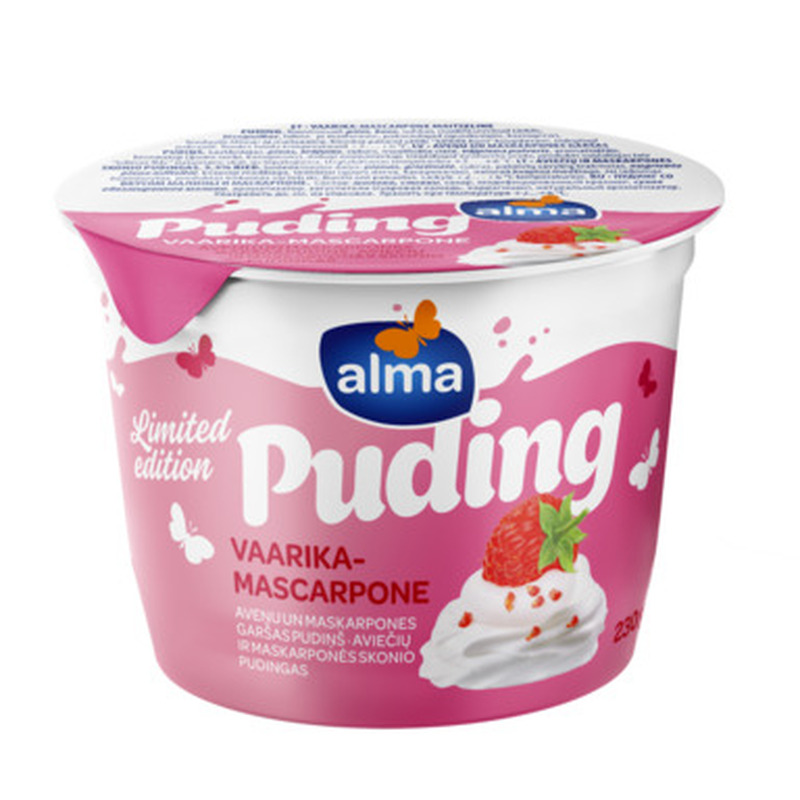 ALMA Puding vaarika-mascarpone maitseline 230g