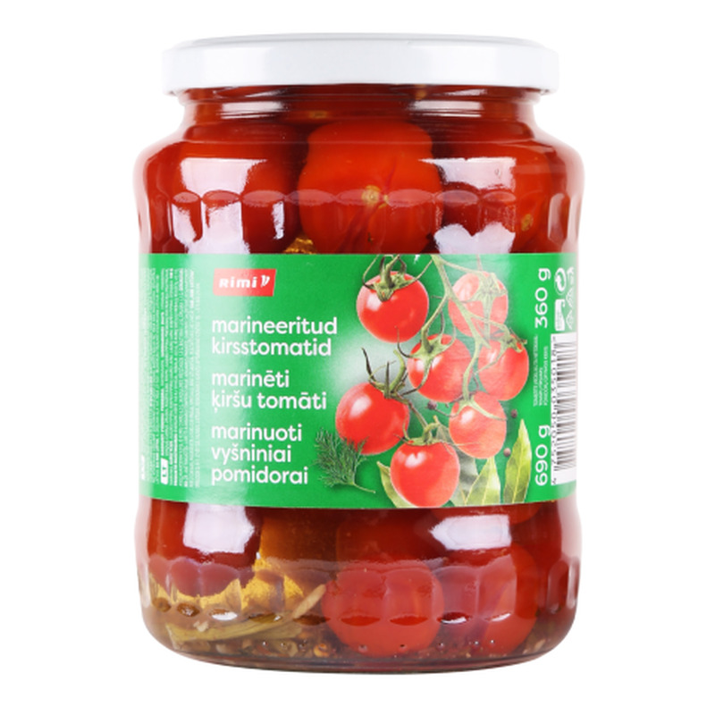 Marineeritud kirsstomatid Rimi 690g/360g