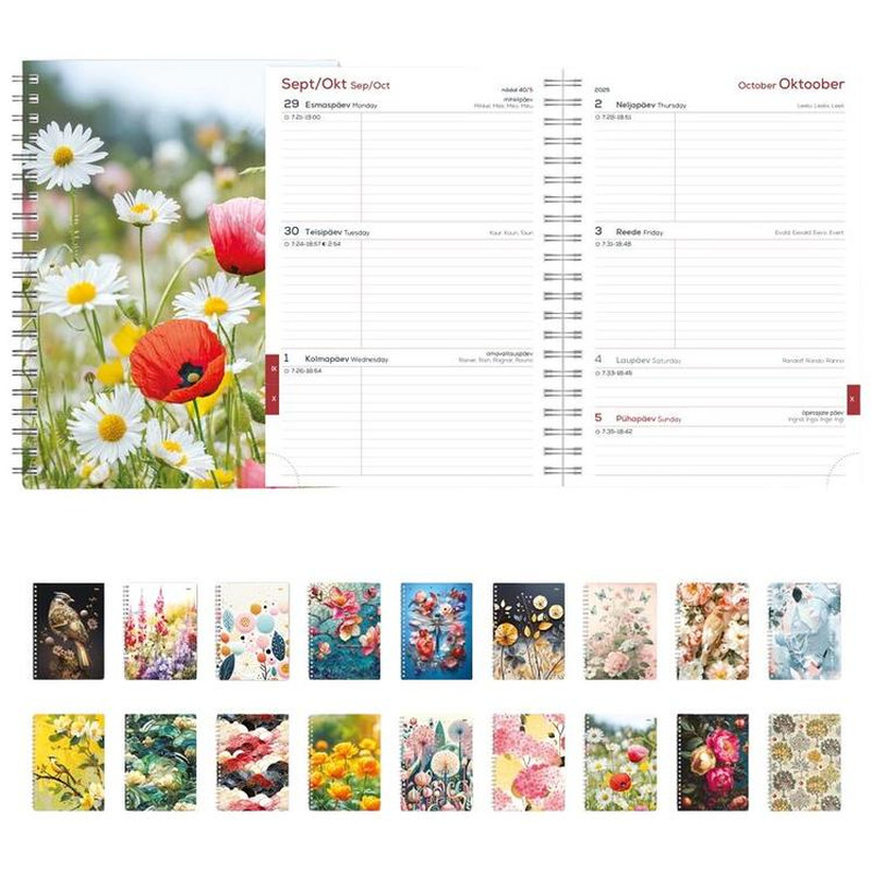 Koolikalender Spiral Disain, TIMER, 1 tk