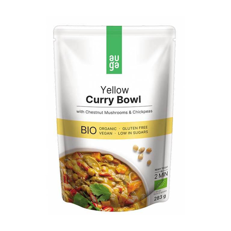 Mahe kollane karri šampinjonide ja kikerhernestega, AUGA, 283g