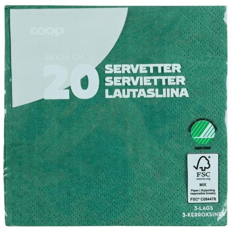 Salvrätik metsaroheline 24cm 20tk