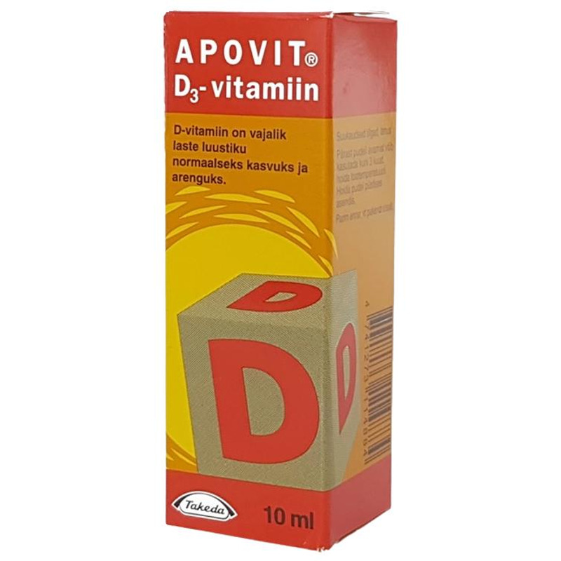 D-vitamiin tilgad 400TÜ, APOVIT, 10 ml