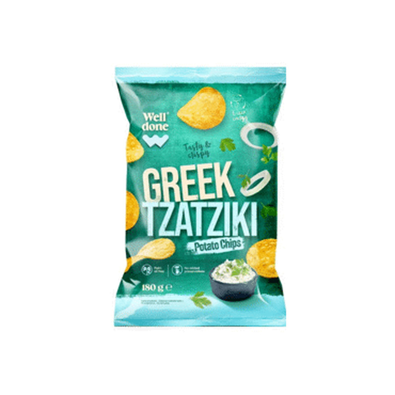 Kartulikrõpsud Tzatziki WELL DONE 180g