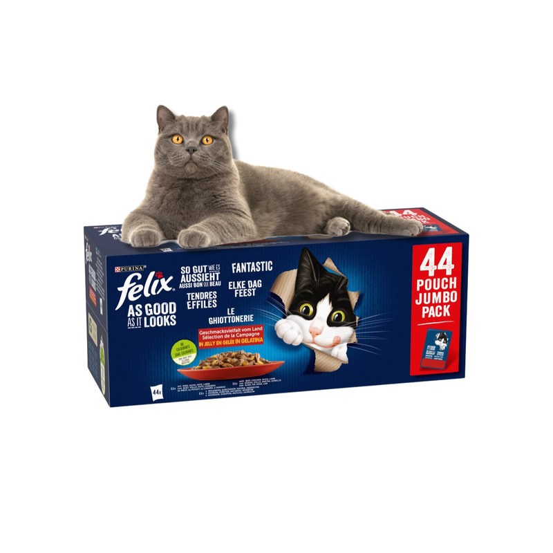 Felix Fantastic märg kassitoit (44 x 85 g) veiseliha, kana, part, lambaliha