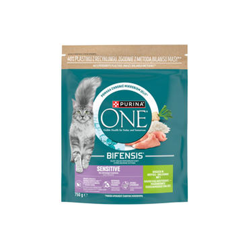 Kuiv kassisööt ONE Sensitive kalkun750g