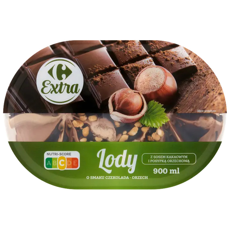 Carrefour Extra šokolaadi-pähklimaitseline jäätis 900 ml