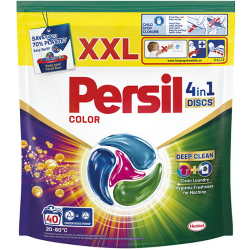 Pesukapslid Discs 4in1 Color 40pk, PERSIL, 40 tk