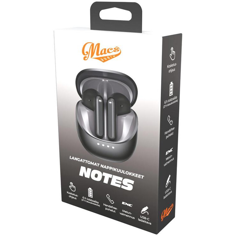 Nööpkõrvaklapid Macs Notes must