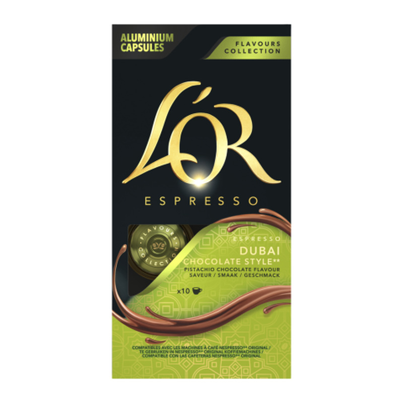 Kohvikapslid L'or Dubai Chocolate Style 10x5,2g