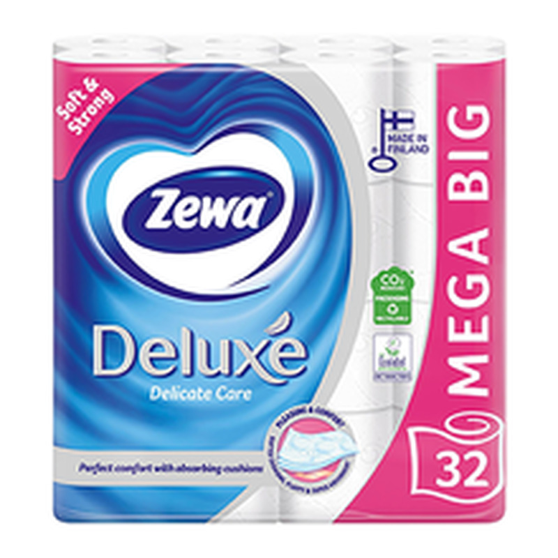 Tualettpaber Deluxe, 3-kihiline, ZEWA, 32 rl