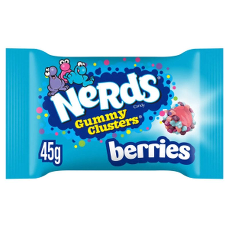 Närimiskommid Gummy Clusters Berries, NERDS, 45 g