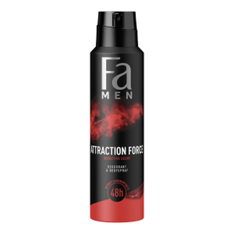 Deodorant Attraction Force meestele, FA MEN, 150 ml