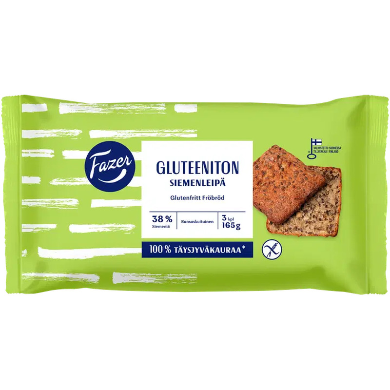 Fazer Gluteenivaba Seemneleib 3tk 165 g