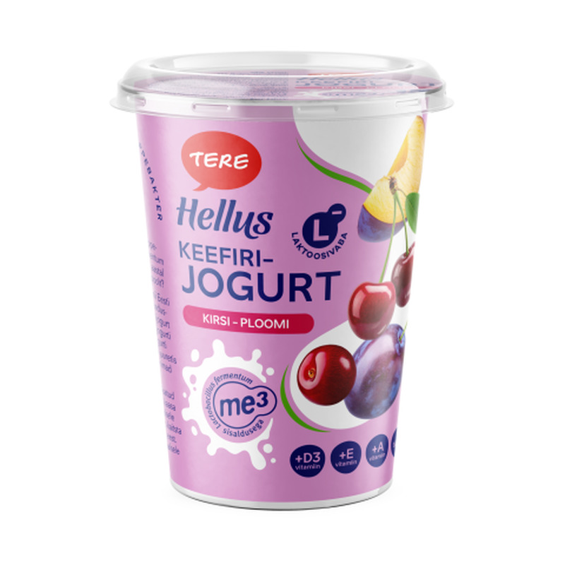 Keefirijogurt ME-3 kirsi-ploomi Hellus 380g
