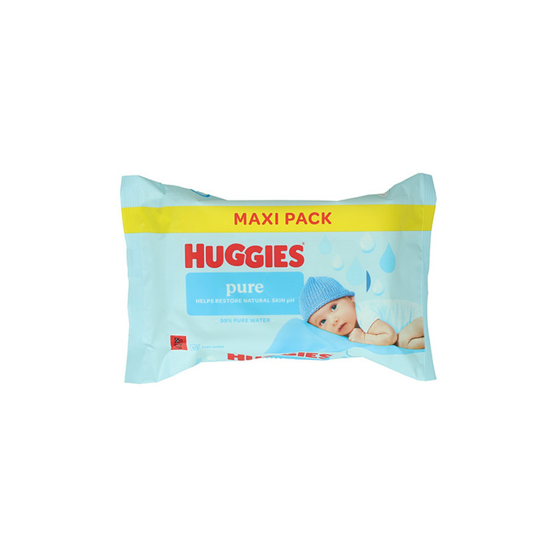 Niisked salvrätikud beebile Huggies PURE, 60tk