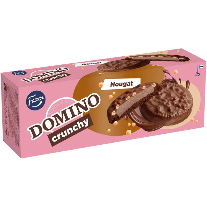 Fazer Domino crunchy choco nougat küpsised 150g