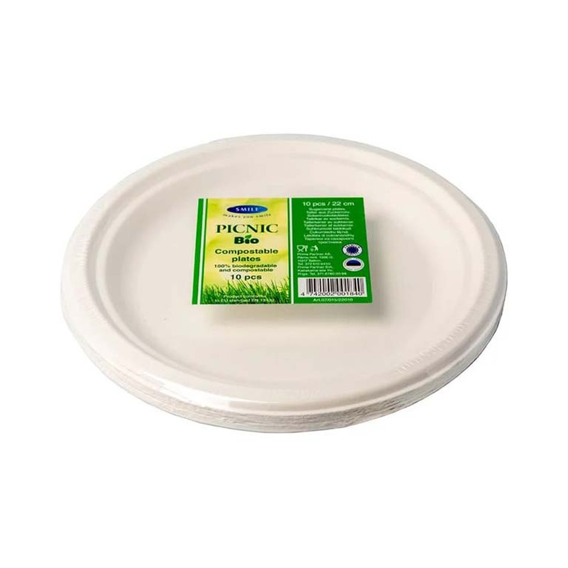 Taldrikud suhkruroost 22cm, SMILE, 10 tk