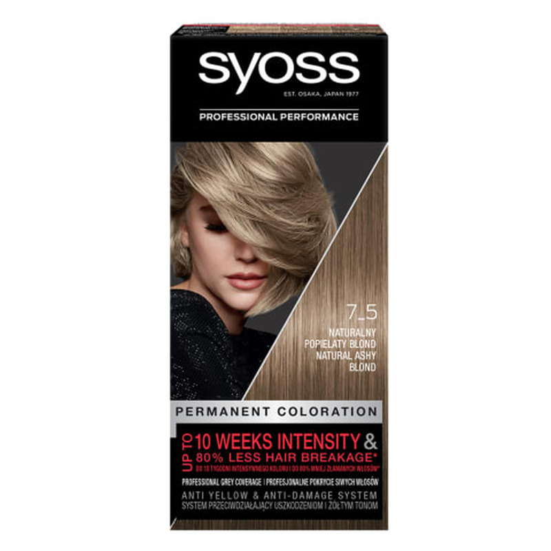 Juuksevärv Syoss Color 7-5 Loomulik Tuhkjas Blond