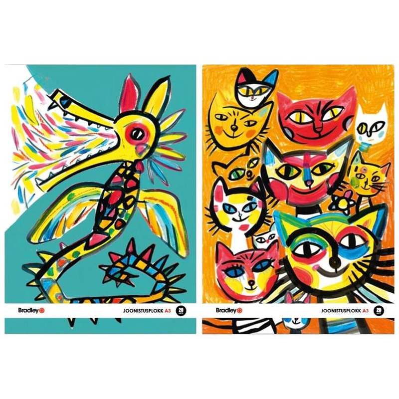 Joonistusplokk a3/20l 120g univ. Brad.