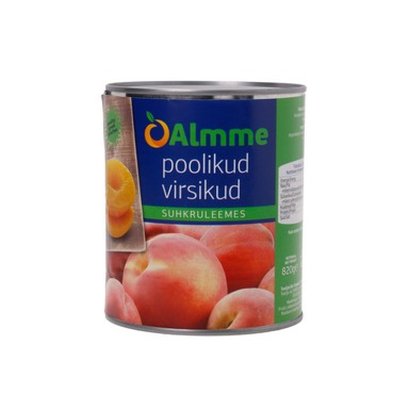 ALMME Poolikud virsikud kerges siirupis 820g