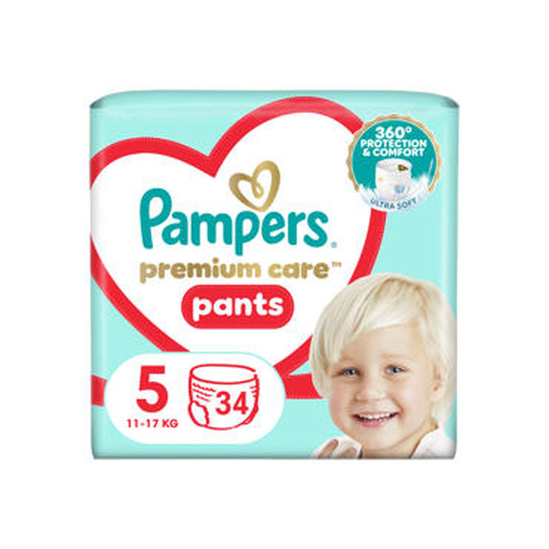 Püksmähk.PAMPERS Prem.Care s5,34tk 12-17