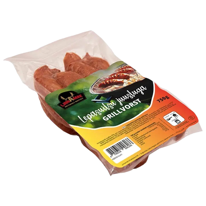 Linnamäe Lepasuitsu juustuga grillvorst 750g