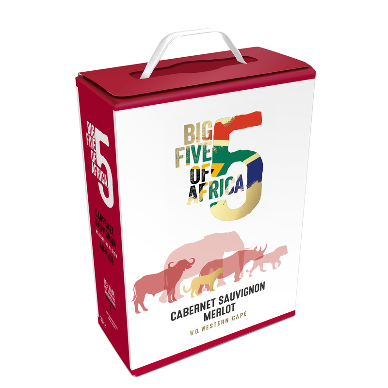 BIG 5 OF AFRICA Cab.Sauv.Merlot 14% 300clBIB (punane,kuiv)