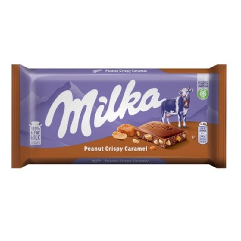 Milka Piimašokolaad Maapähkli Karamelli 90g