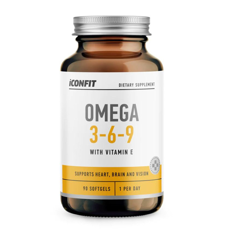 Toidulisand Omega 3-6-9, 1000 mg, N90, ICONFIT, 90 g