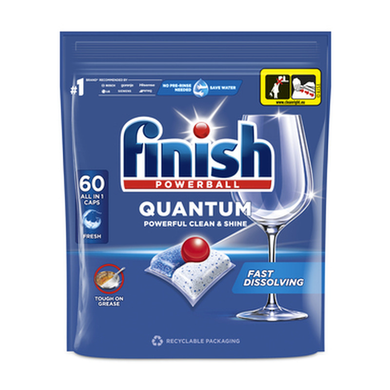 Nõudepesumasina tabletid Quantum, FINISH, 60 tk