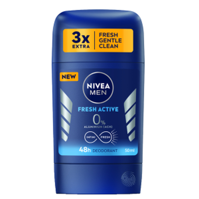 Pulkdeodorant Fresh Active meestele, NIVEA, 50ml