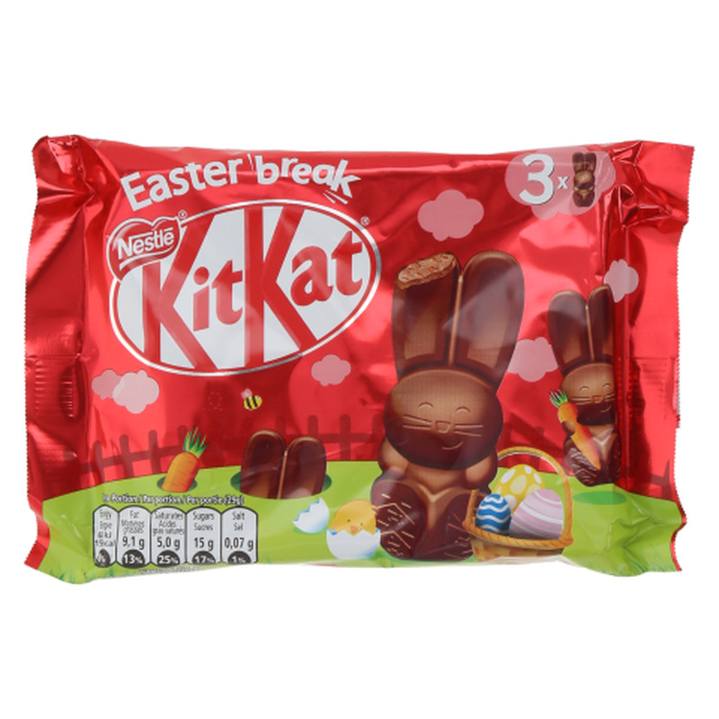 Šokolaadist lihavõttejänes Nestle KitKat 3x29g